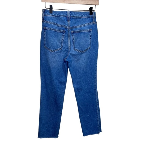 J. Crew Essential Straight Jean Raw Hem Button Fly Size 25 - Picture 2 of 13